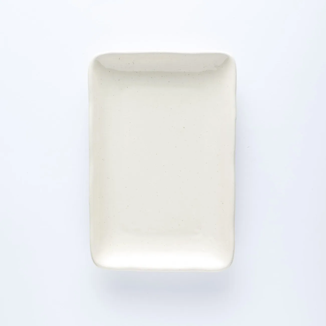 PL20-0106 - White Ceramic Plate - 8.25" 5.5" (LW)