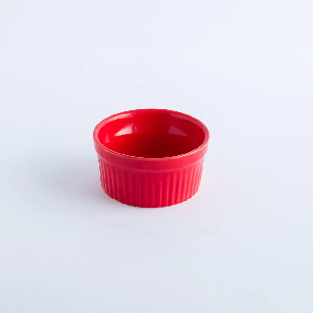 BW20-0150 - Red Ceramic Bowl - 3.75" 2" (DH)