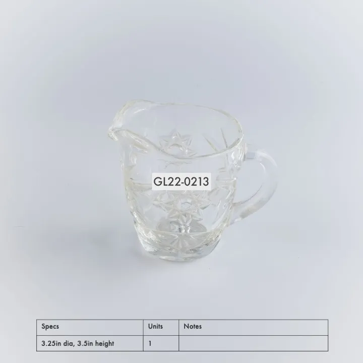 GL22-0213 - Clear Glass Sauce Container - 3.25" 3.5" (DH)