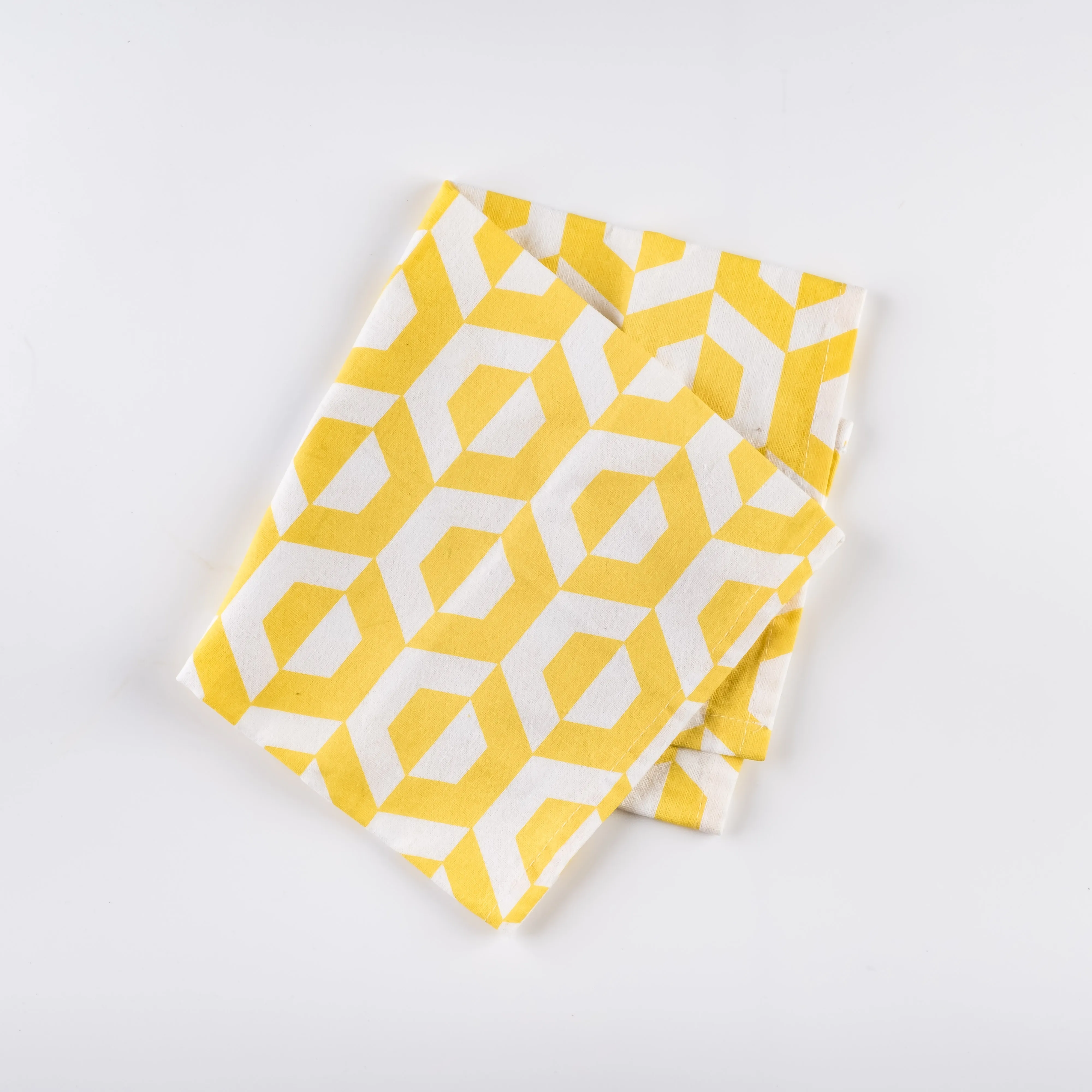 LN21-0147 - Yellow White Fabric Kitchen towel