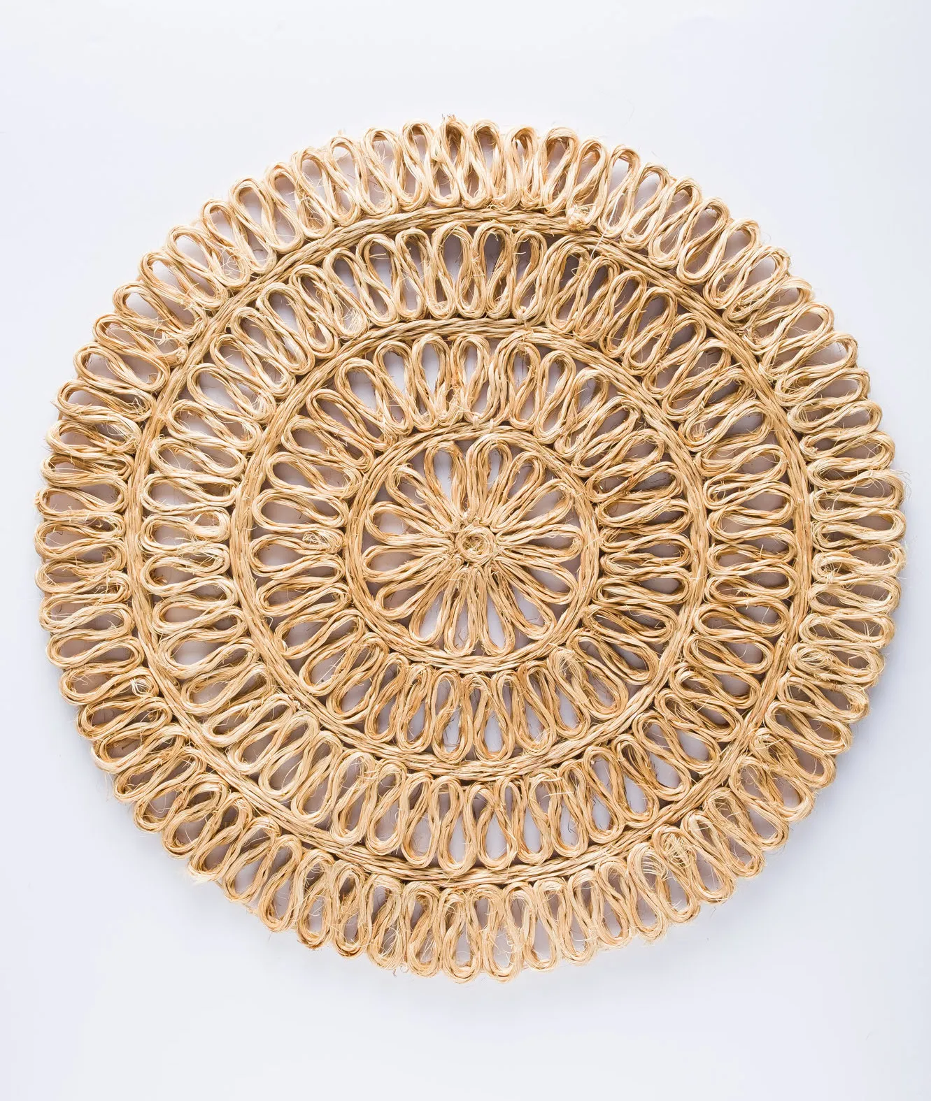 PM20-0004 - Brown Beige Fiber Placemat - 16.25" (D)