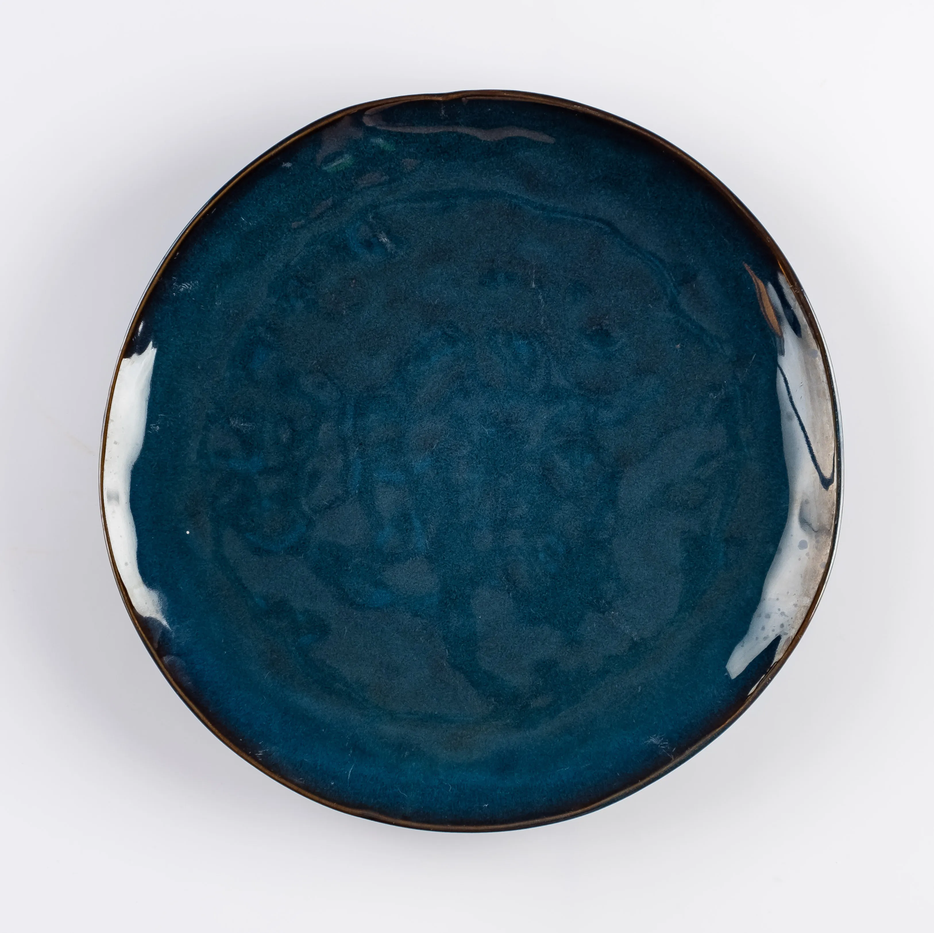 PL21-0165 - Blue Ceramic Plate - 10.75" (D)