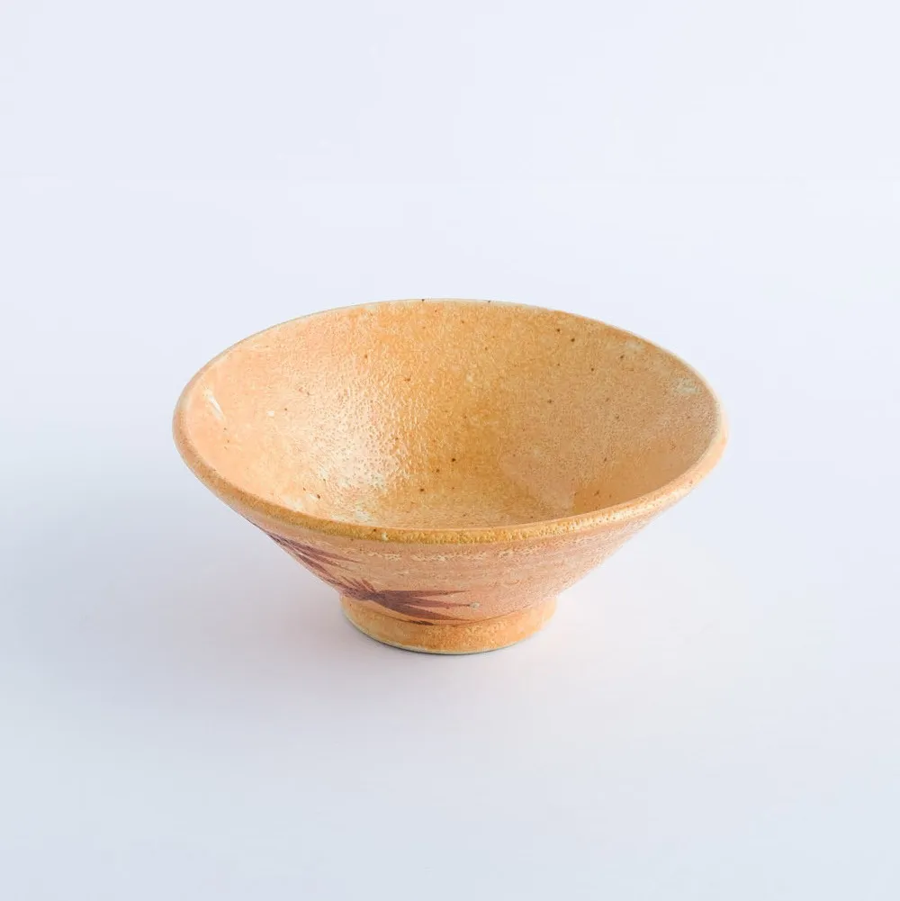 BW20-0096 - Orange Ceramic Bowl - 6" 2.5" (DH)