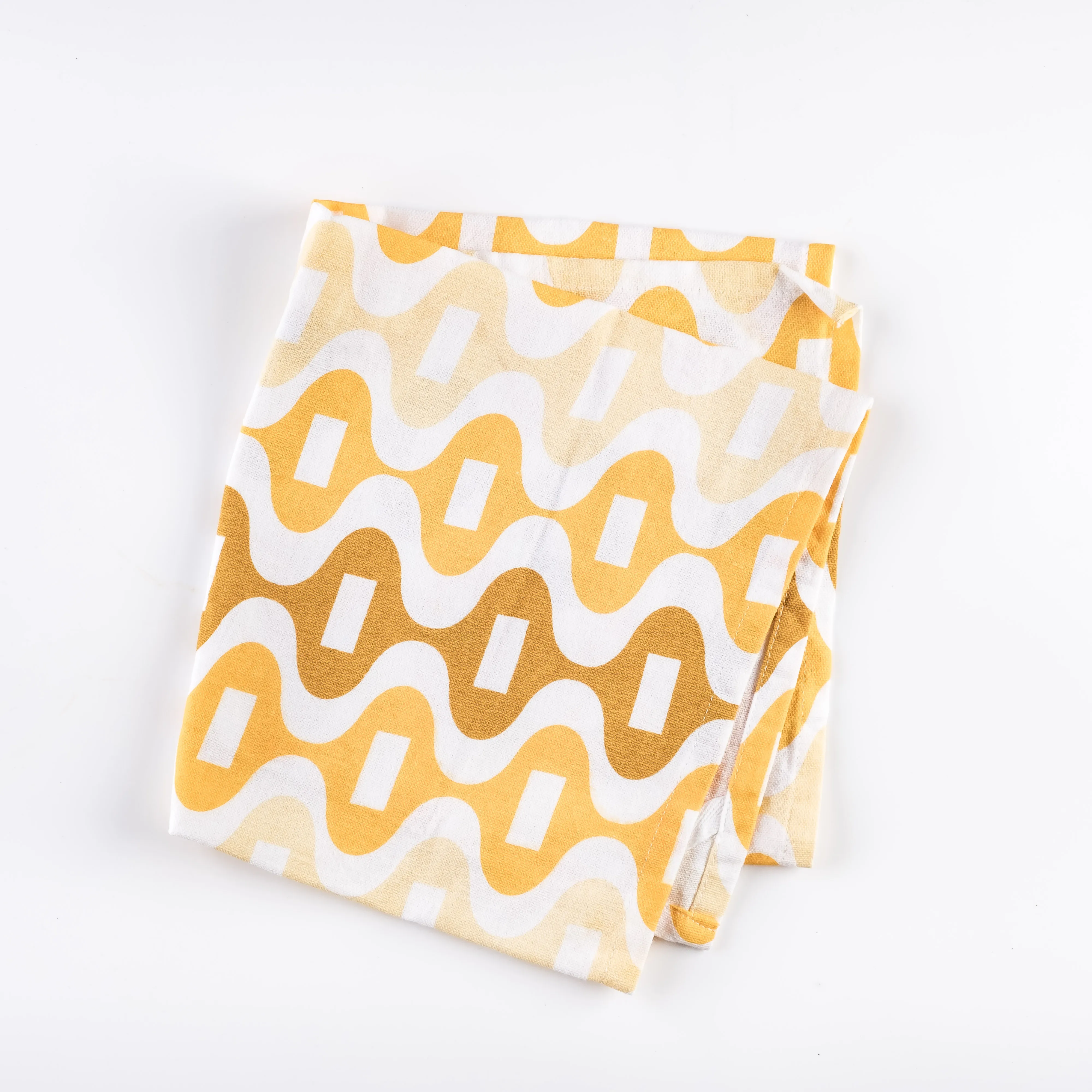 LN21-0156 - Yellow White Fabric Kitchen towel