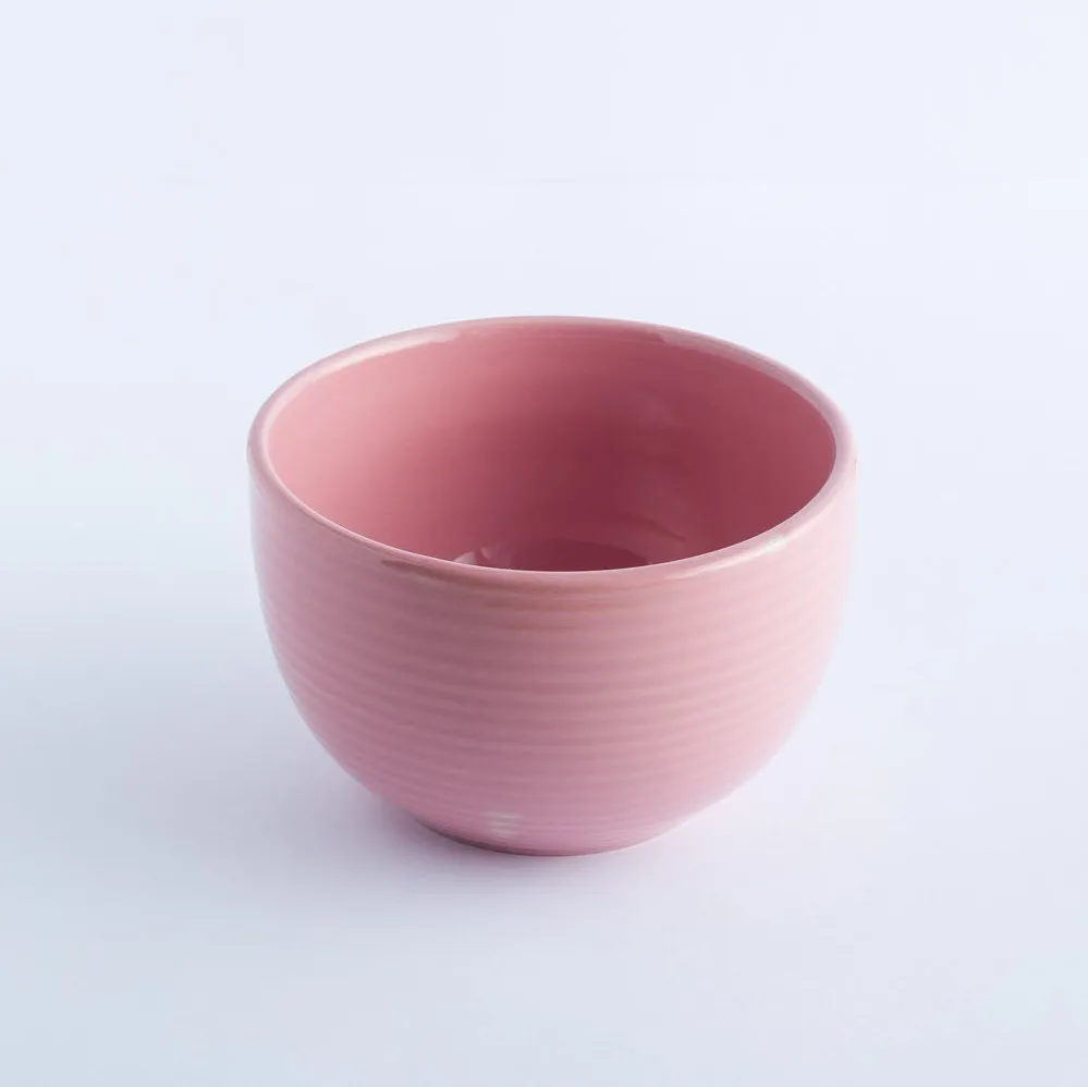 BW20-0141 - Pink Ceramic Bowl - 5.5" 3.5" (DH)