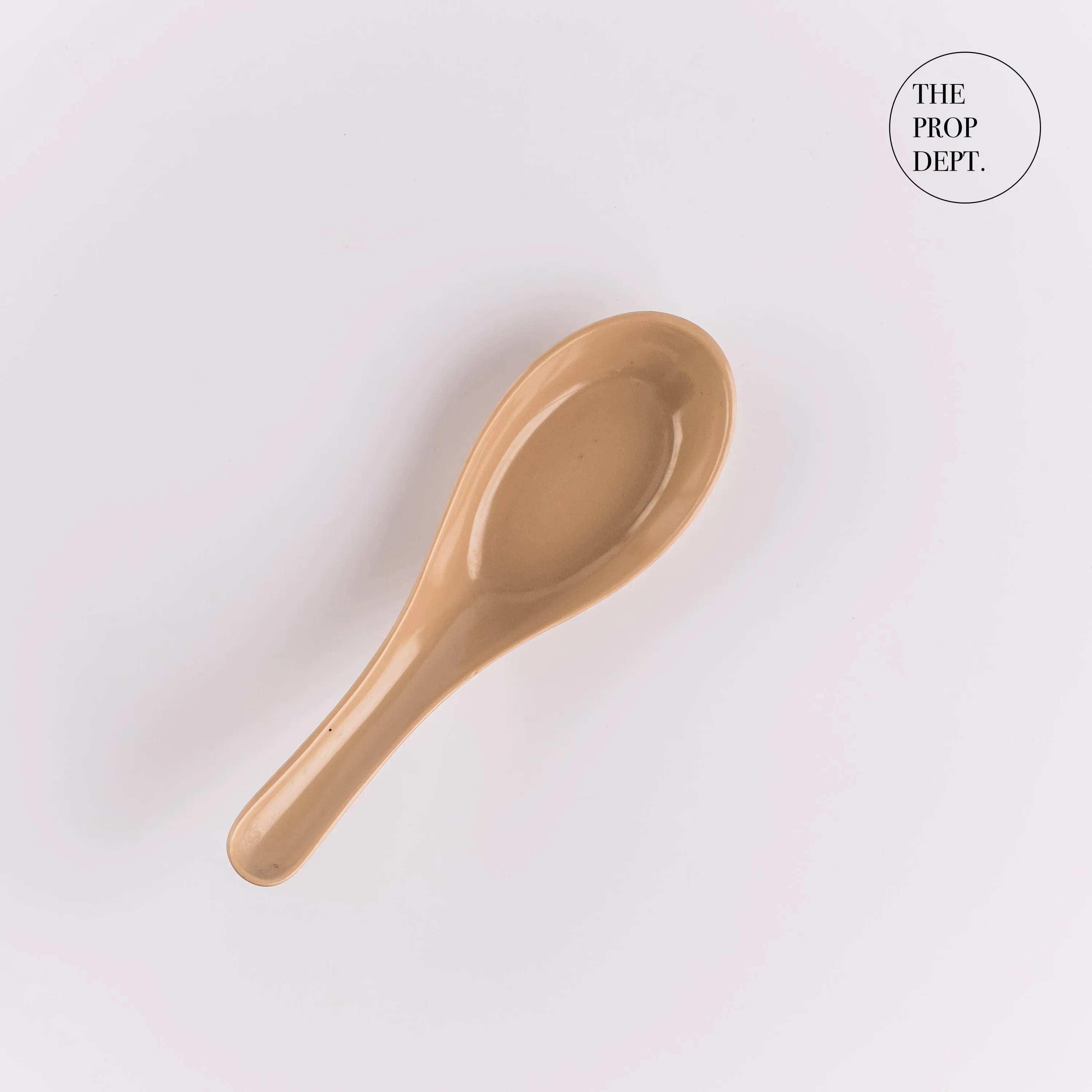 UT23-0417 - Beige Plastic Spoon - 5" (L)