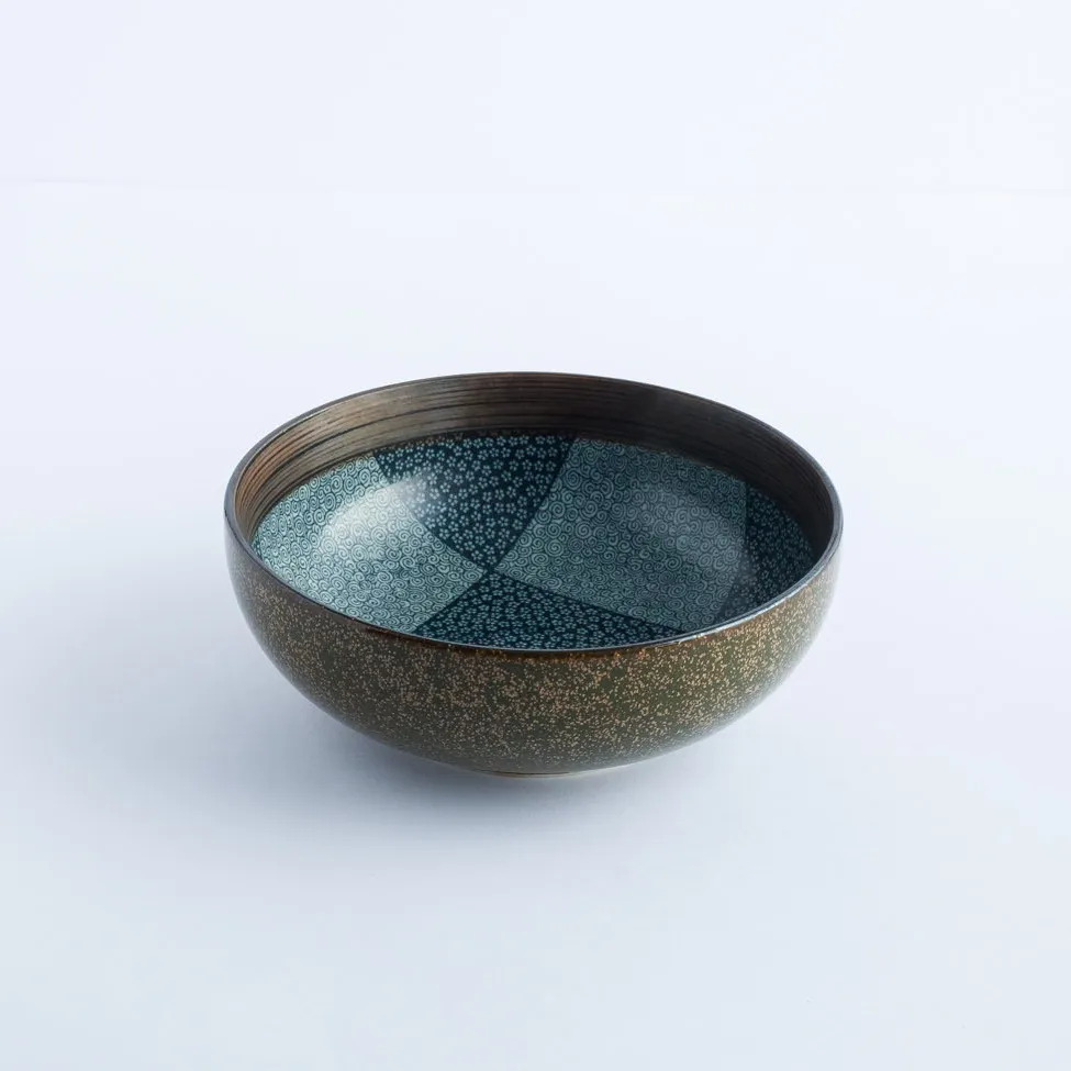 BW20-0047 - Blue Green Ceramic Bowl - 6.25" 2.25" (DH)