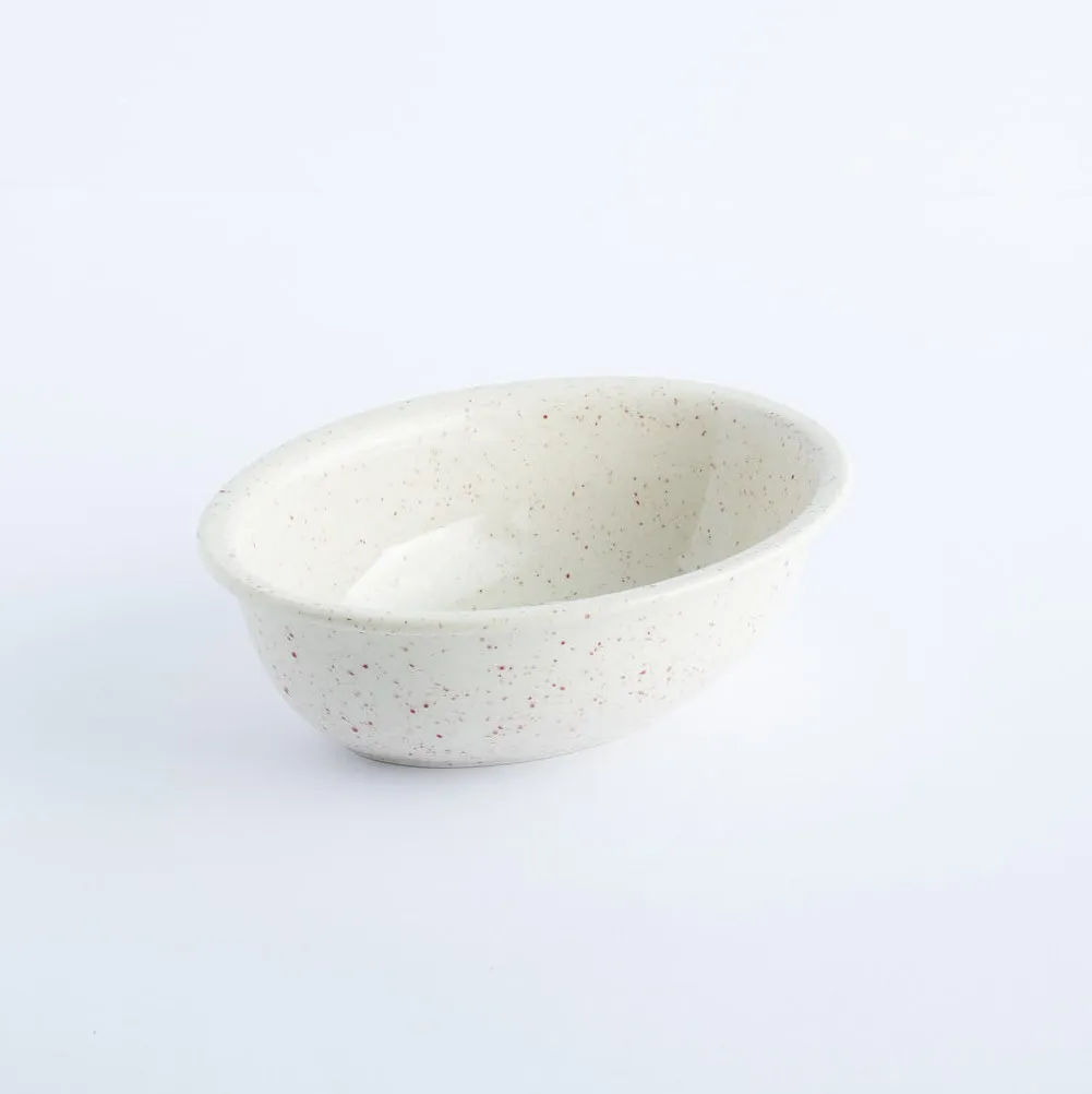 BW20-0155 - Red White Ceramic Bowl - 6.75" 5" 2.25" (LWH)