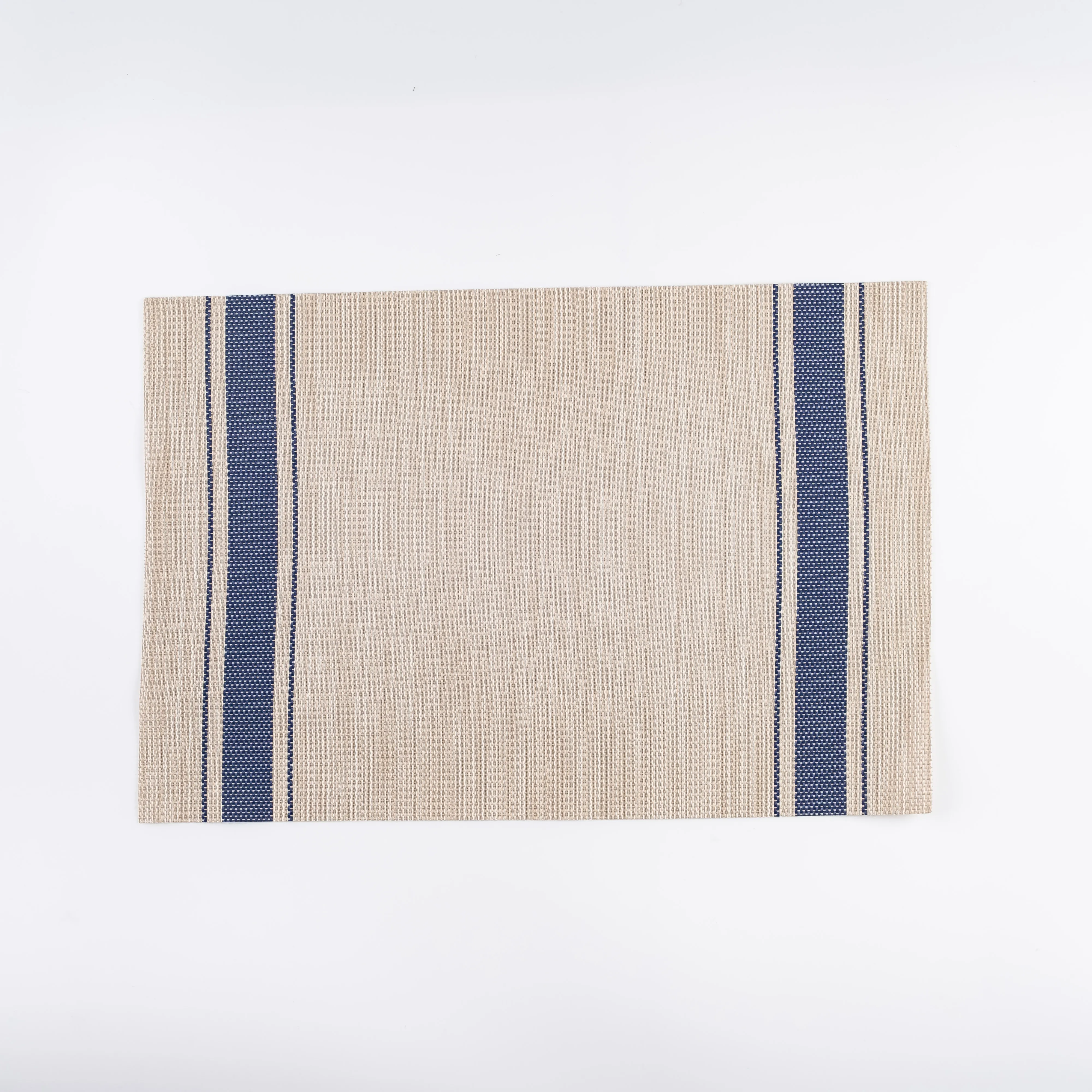 PM21-0053 - Beige Blue Plastic Placemat - 17.75" 12" (LW)