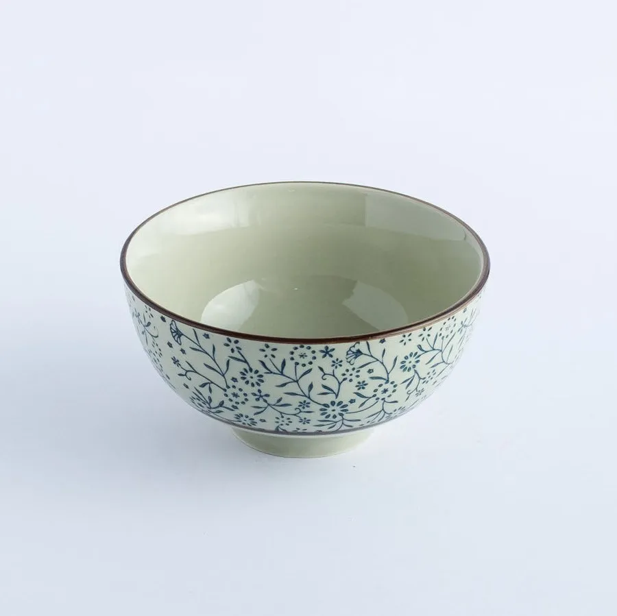 BW20-0078 - Blue Beige Ceramic Bowl - 5" 2.5" (DH)
