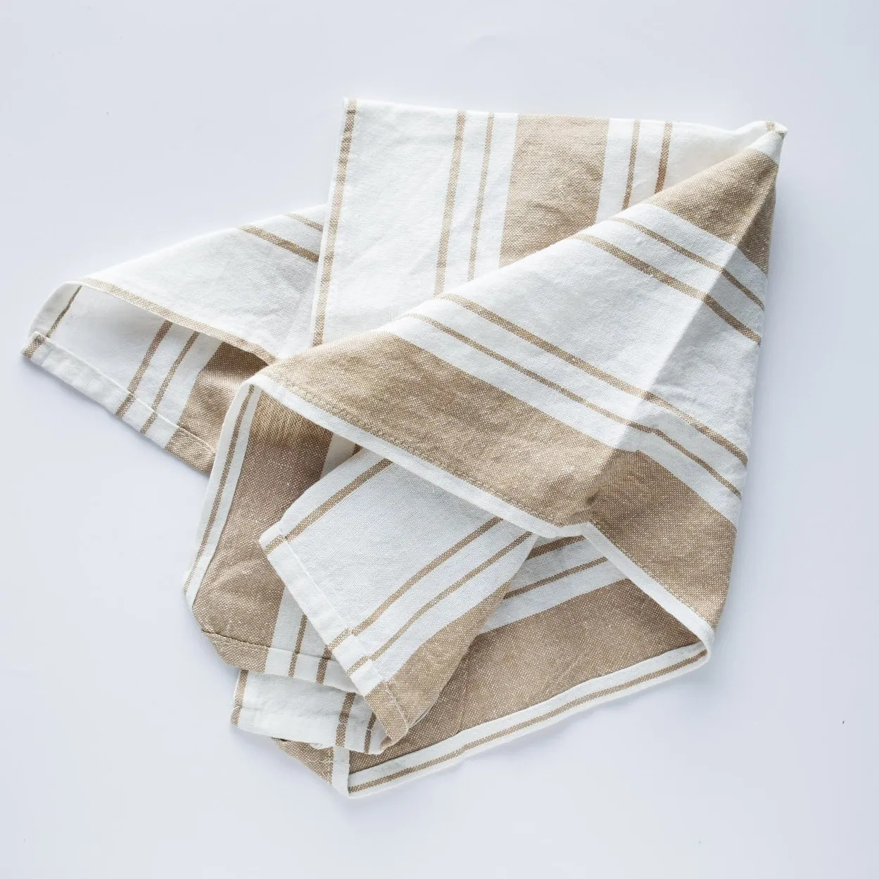 LN20-0033 - White Brown Fabric Kitchen towel