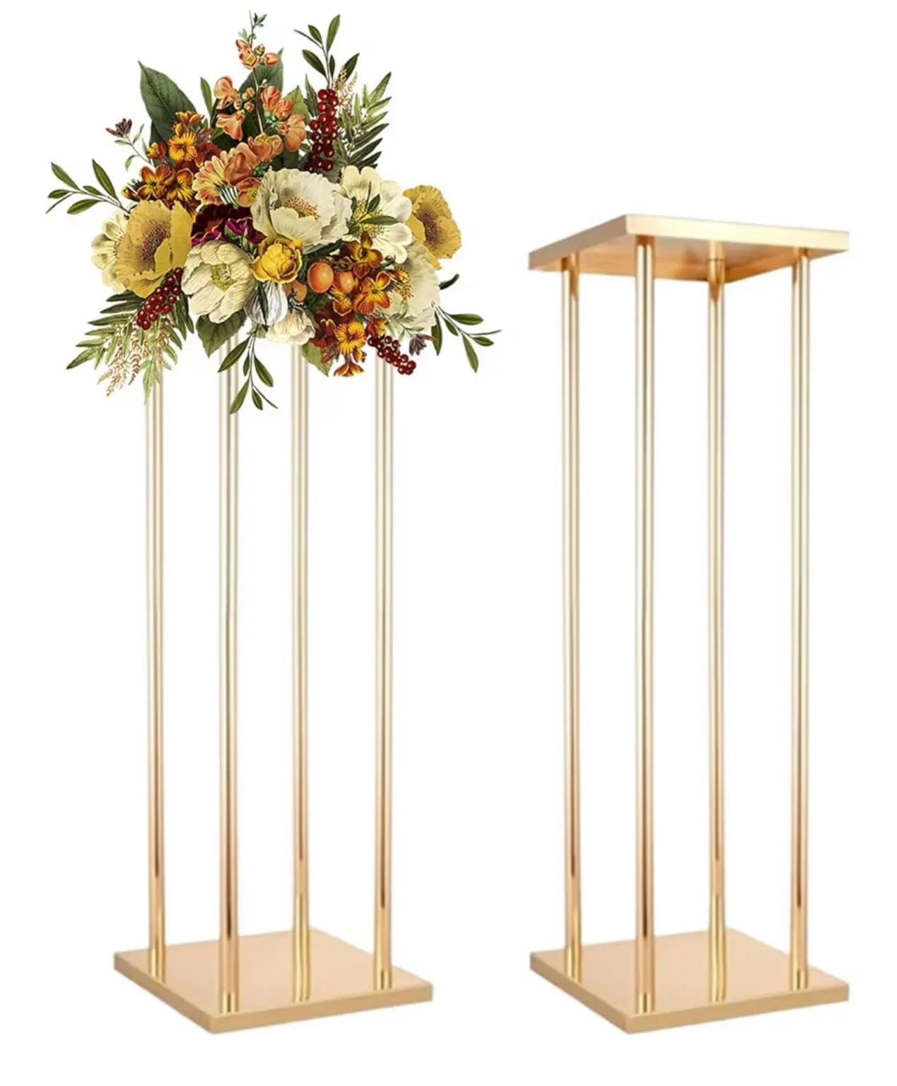 GOLD PEDESTAL FOR CENTER PIECE