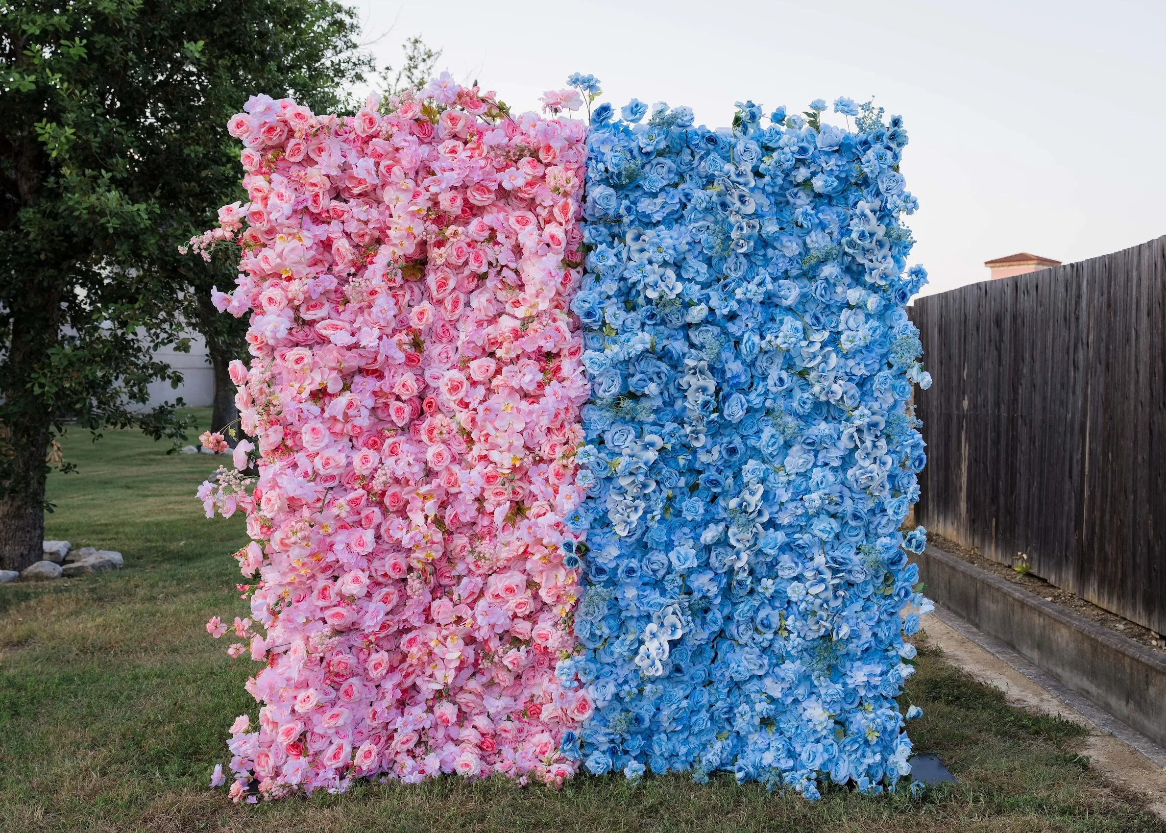Gender Reveal Flower Wall