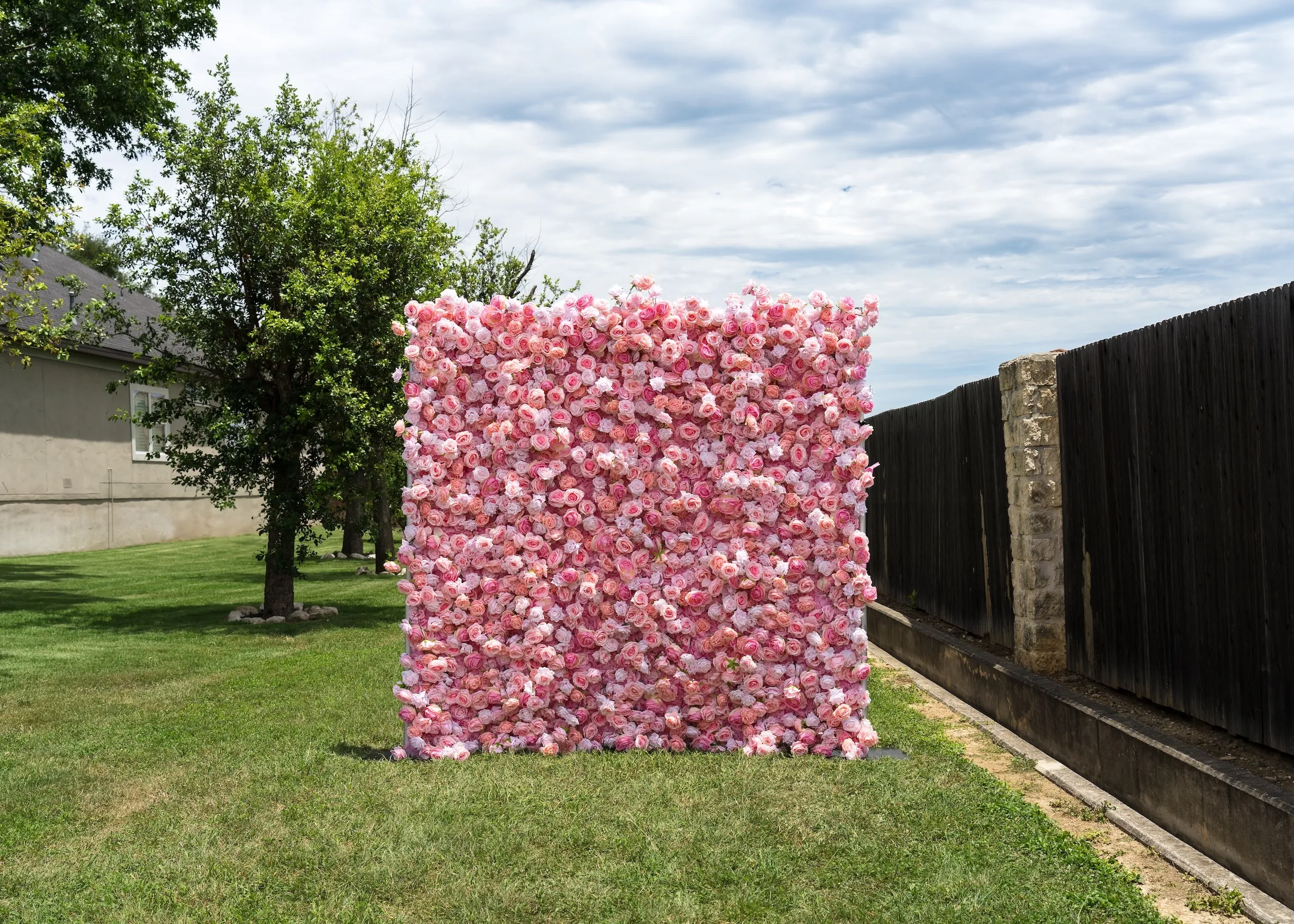 Pink Flower Wall