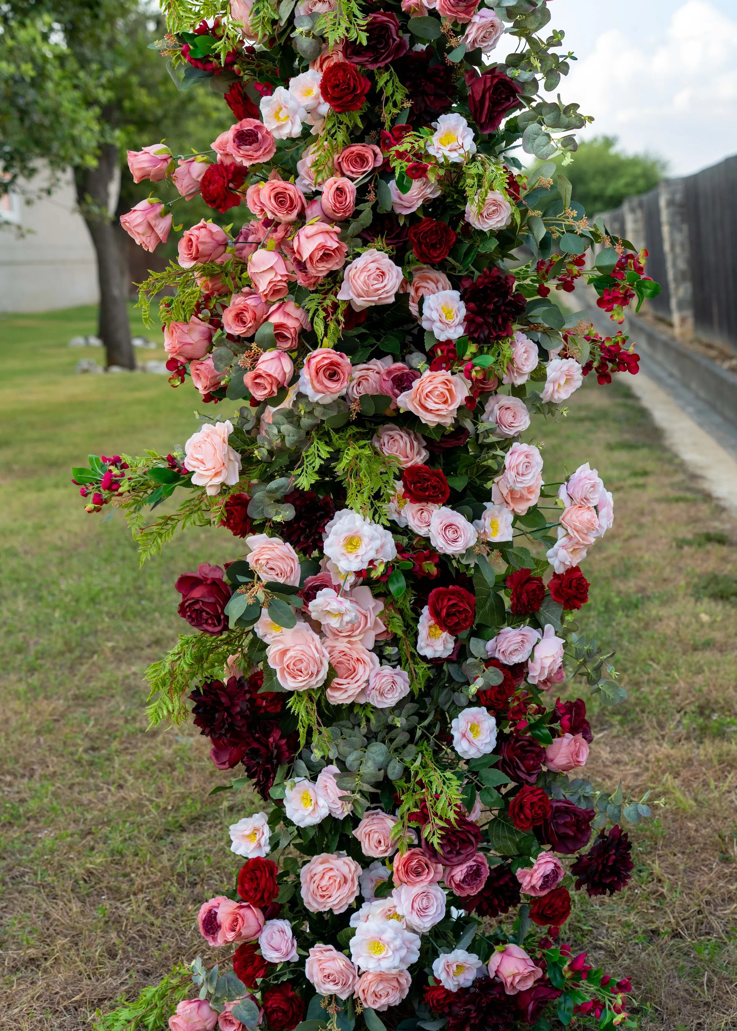 Burgundy & Pink Flower Rows