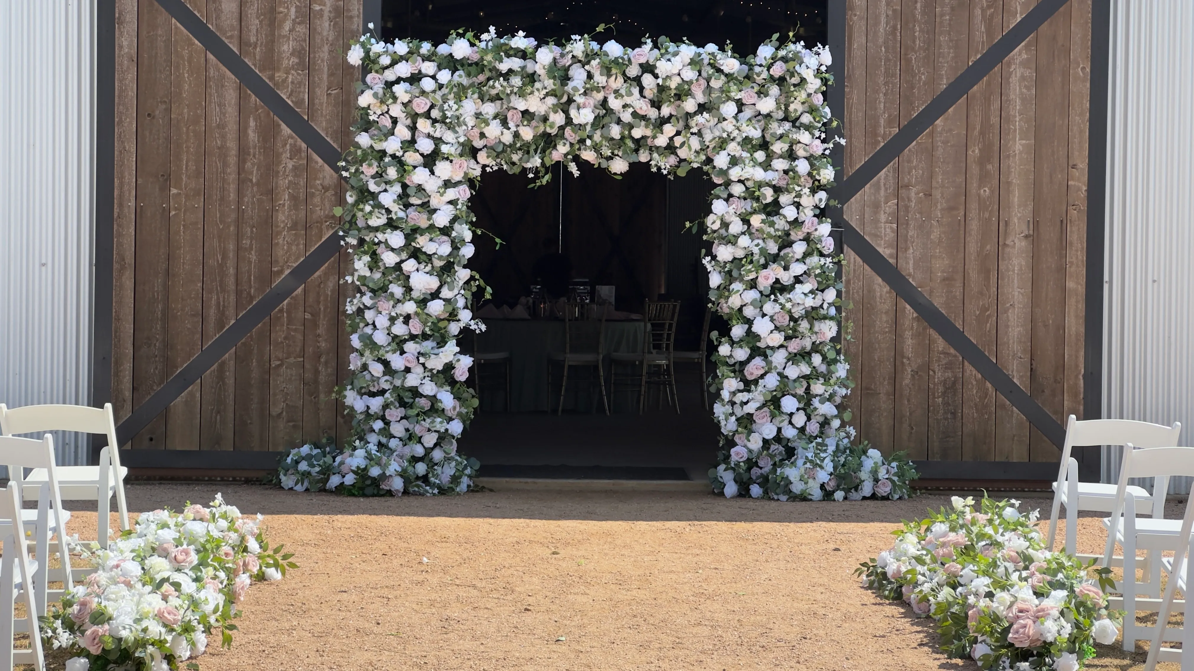 Champagne Flower Arch