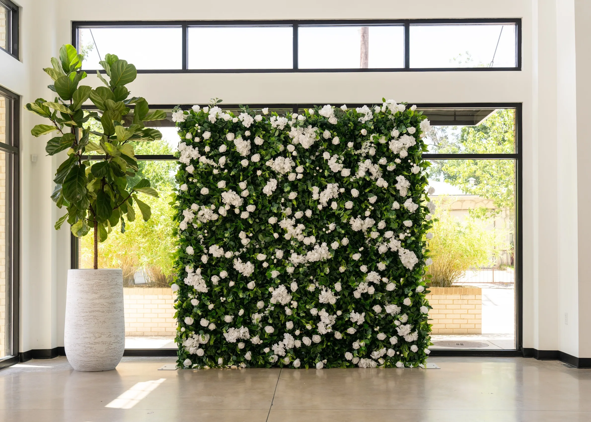 Emerald Flower Wall