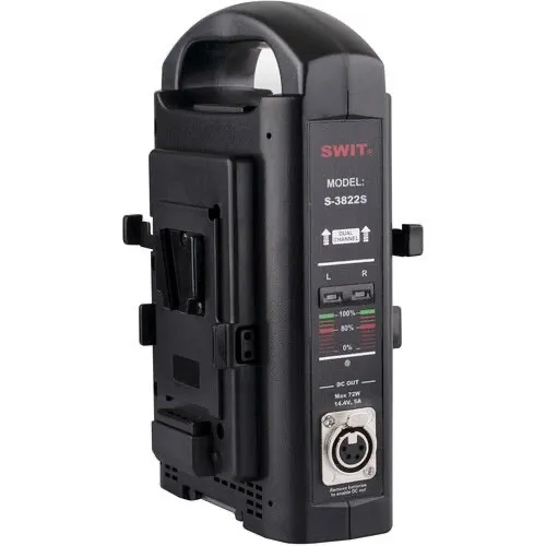 SWIT V-mount, 2-channel sequential Charger with DC adaptor out 