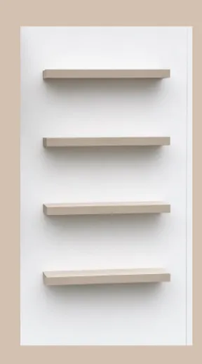 7' rectangle shelf wall