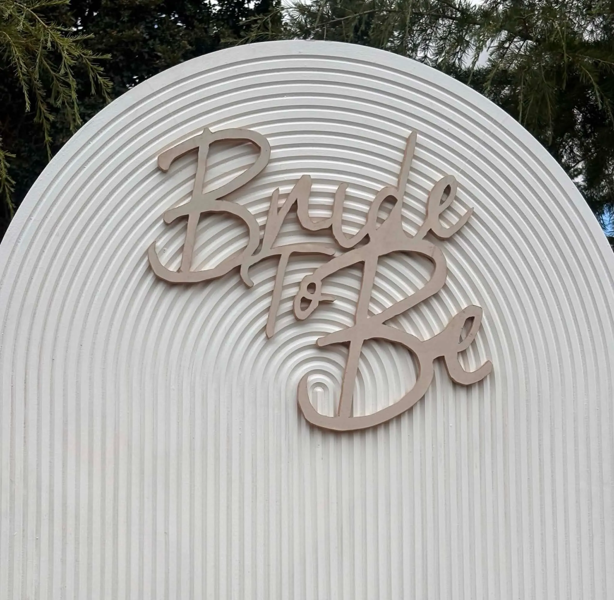 "Bride to be" sign