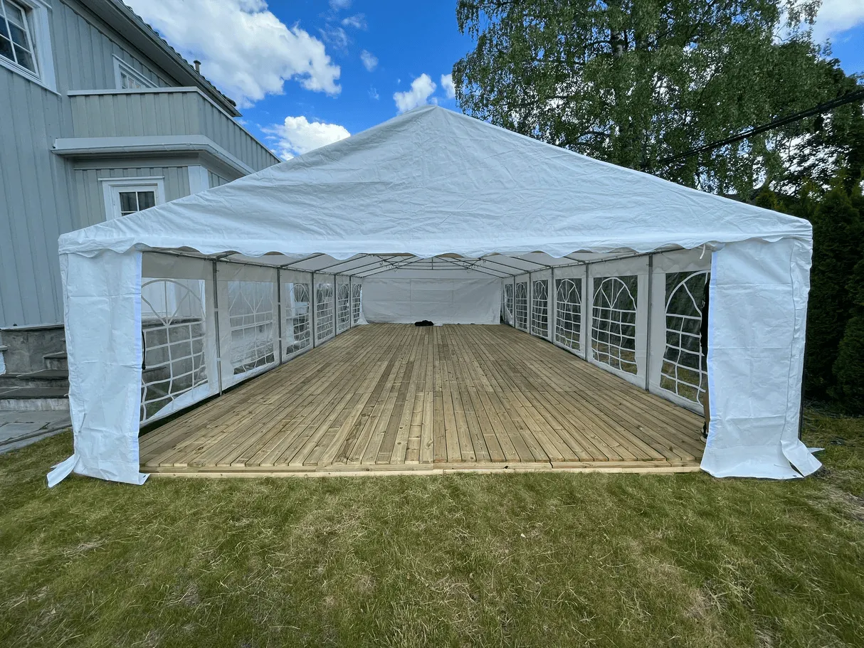 Partytelt og gulv