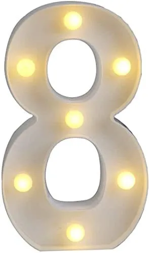 Light up number 8