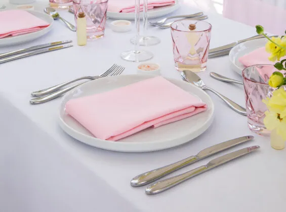 Pink napkins