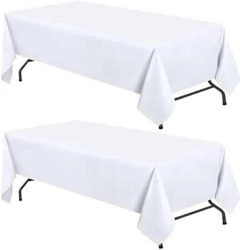White rectangular table cloth (For 6ft table) 