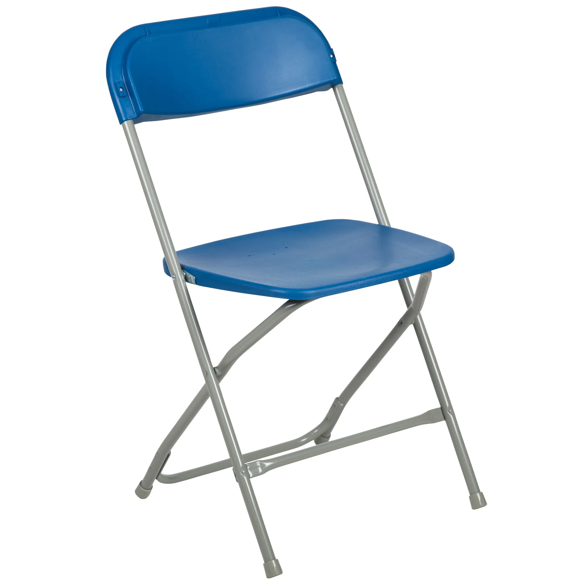 Blue folding chairs