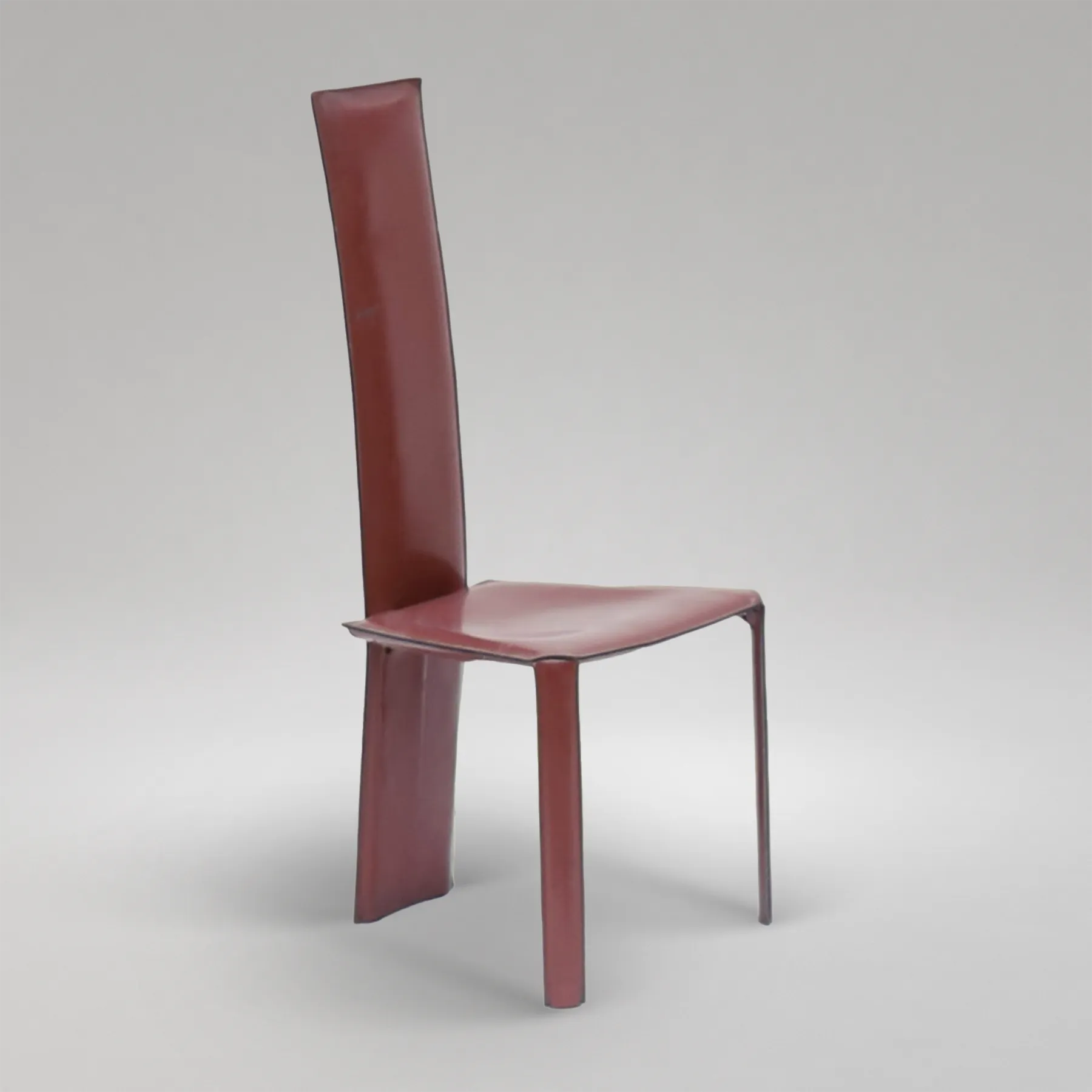 Chaise Couro of Brazil en cuir rouge