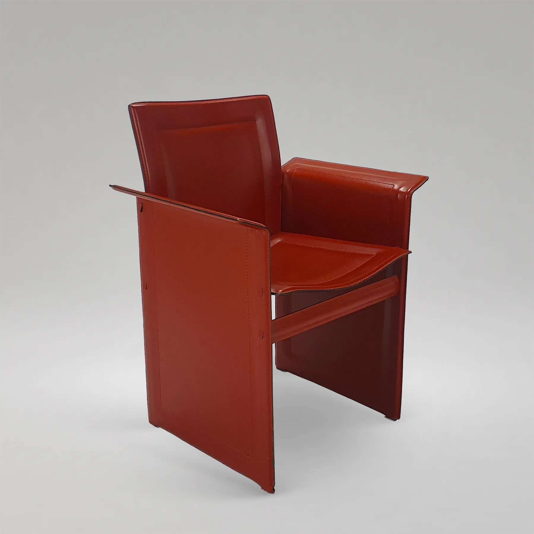 Fauteuil "Solaria" en cuir, Arrben années 1980