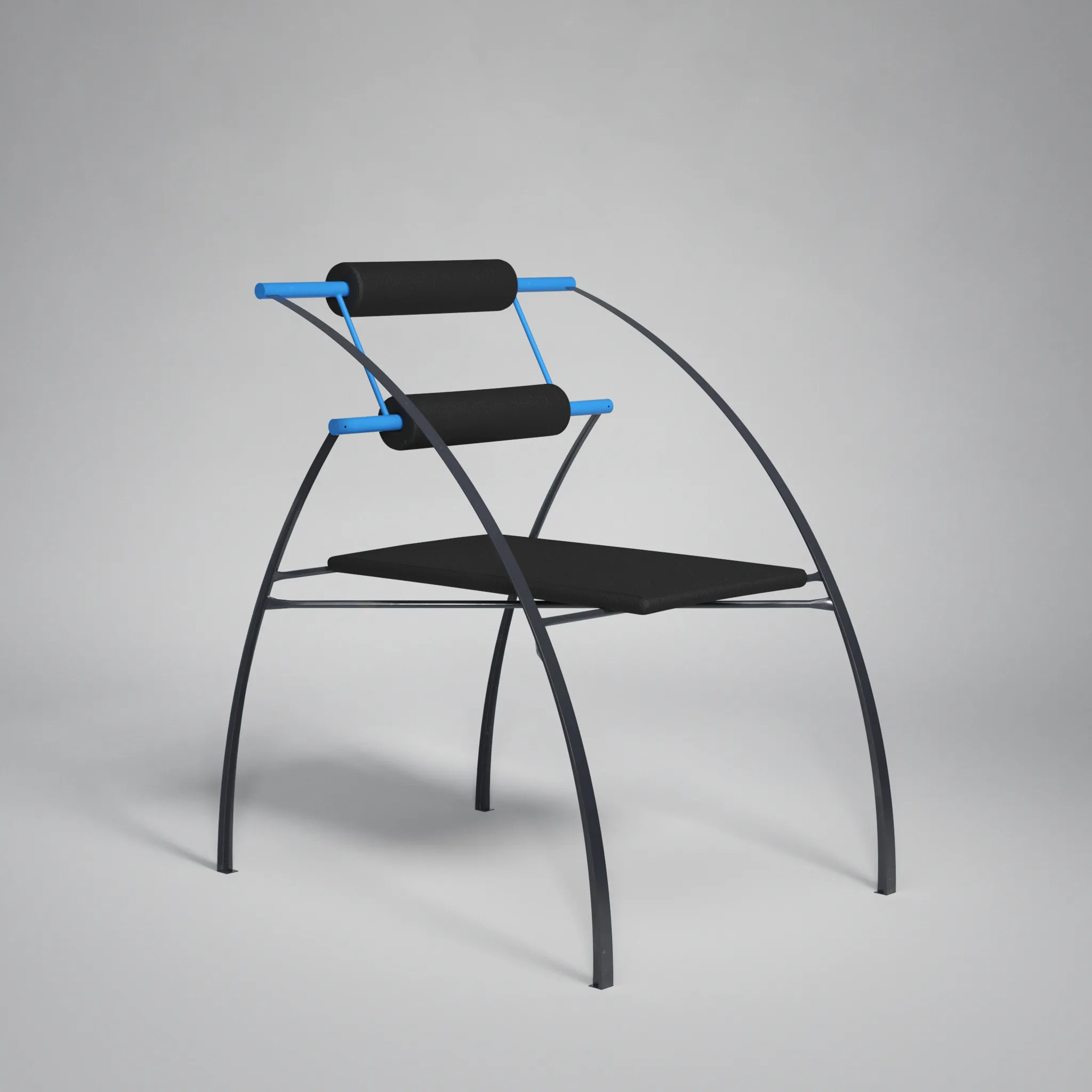 Fauteuil "Mediabolo" bleu du groupe NEMO, 1985