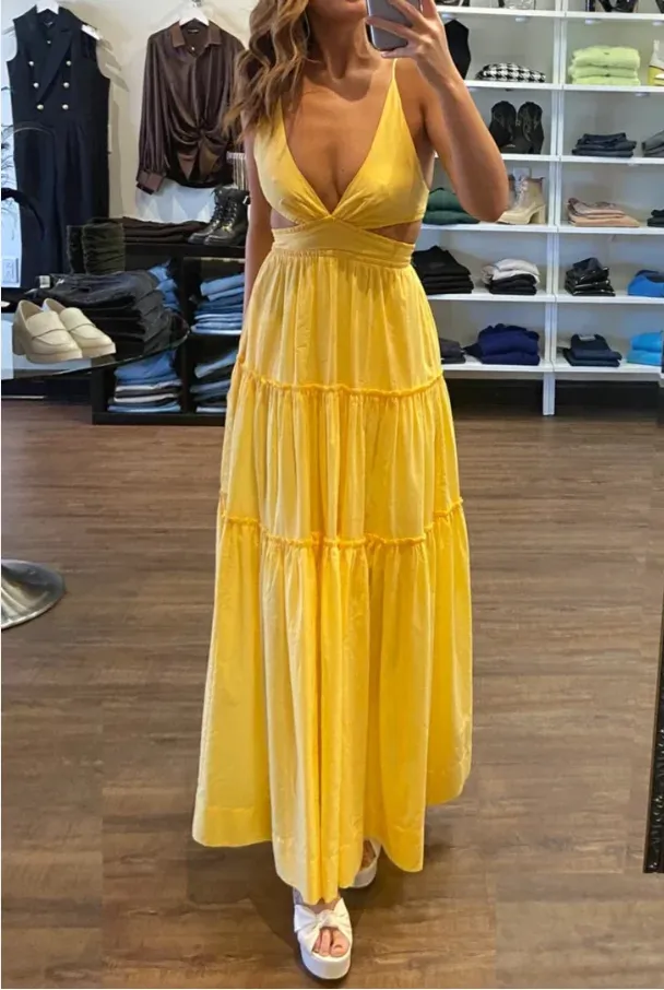 Bec & Bridge Carla V Maxi in yellow 