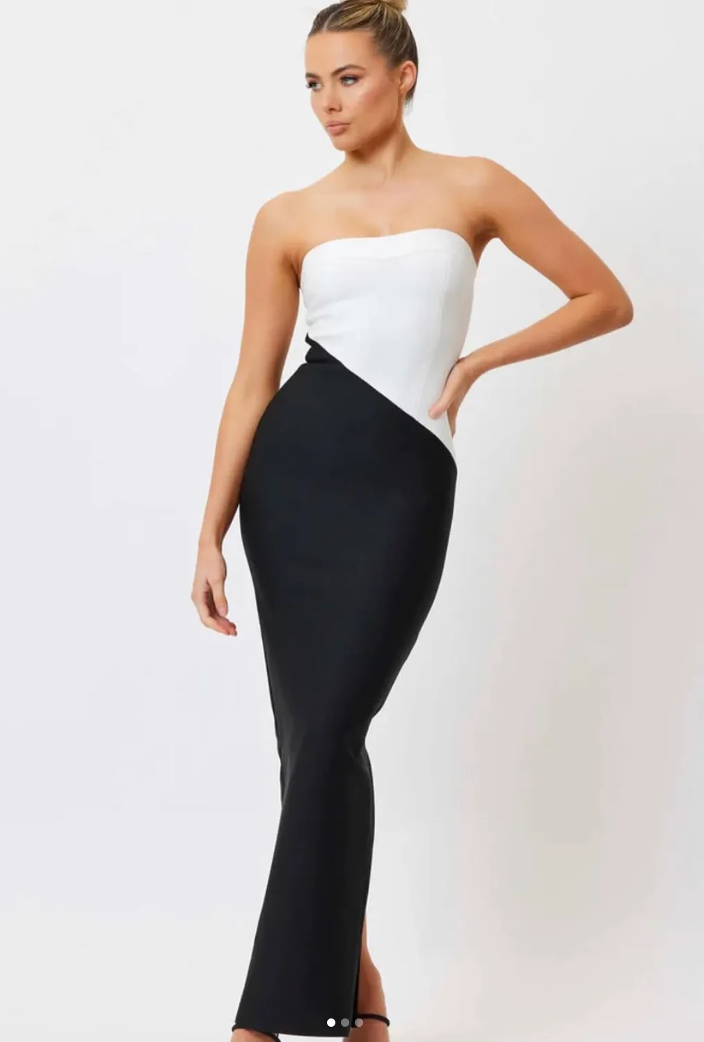 Bianca and Bridgett Lucy Midi in Black/White 