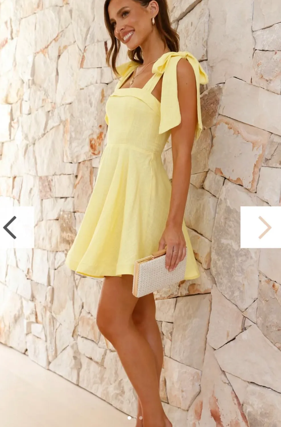 Balta Mini Dress in yellow 