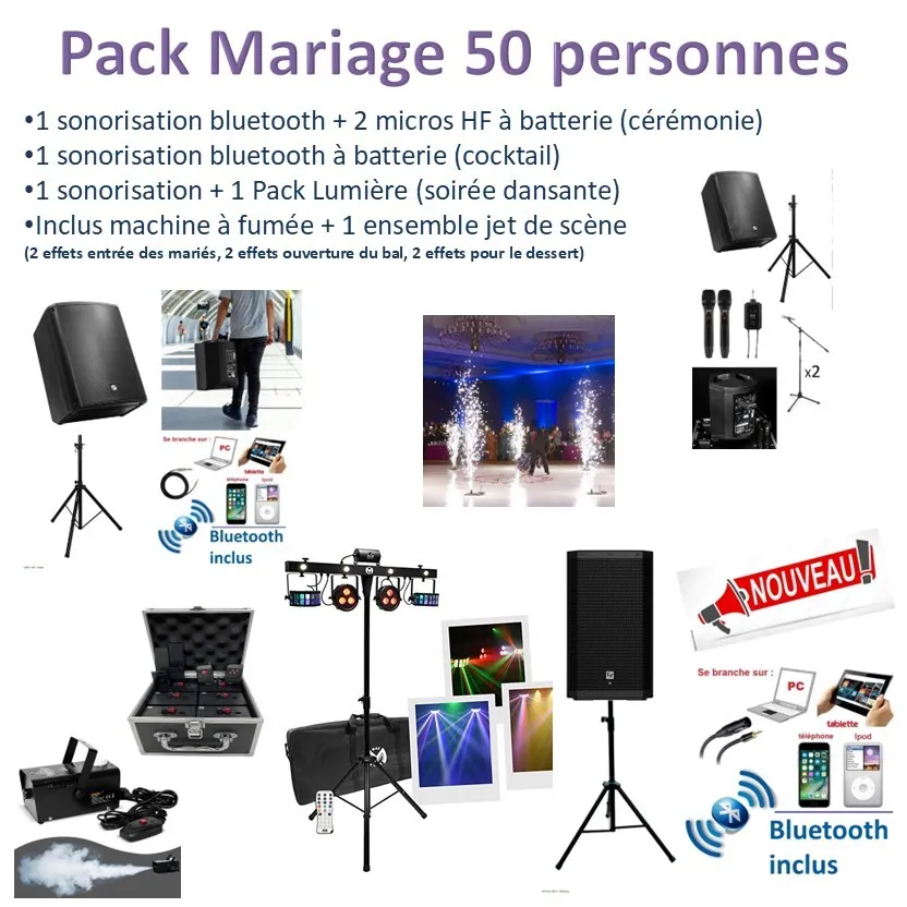 Pack Mariage 50 personnes