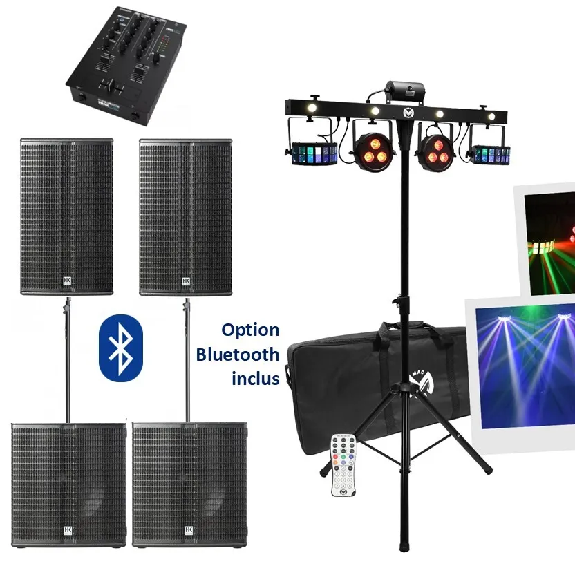 PACK Sérénité 150 à 200 personnes HP-12" + SUB-15" & Essentiel 2