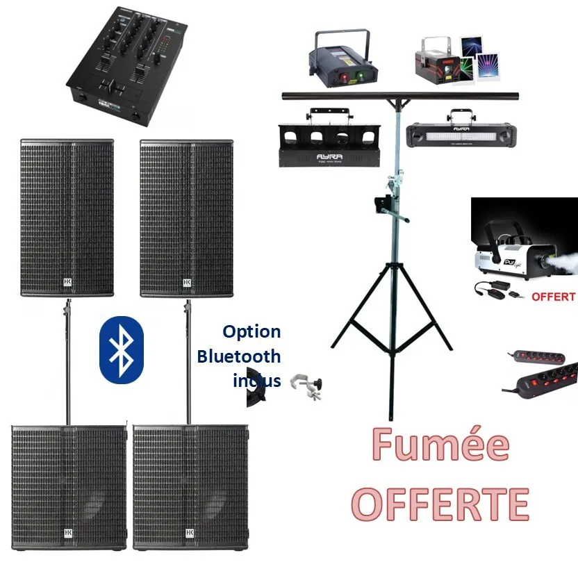 PACK Sérénité 150 à 200 personnes HP-12" + SUB-15" & Sérénité 2