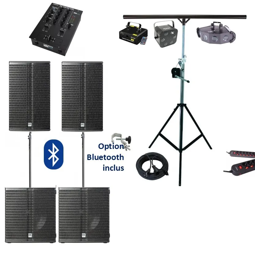 PACK Sérénité 150 à 200 personnes HP-12" + SUB-15" & PRO 1