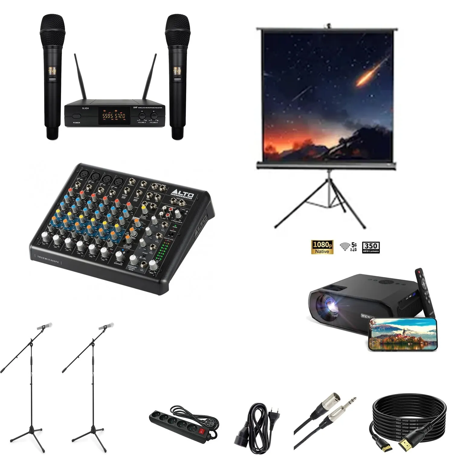 Karaoké PRO MIX - 2 Micros + AVEC Projection - SANS Sonorisation