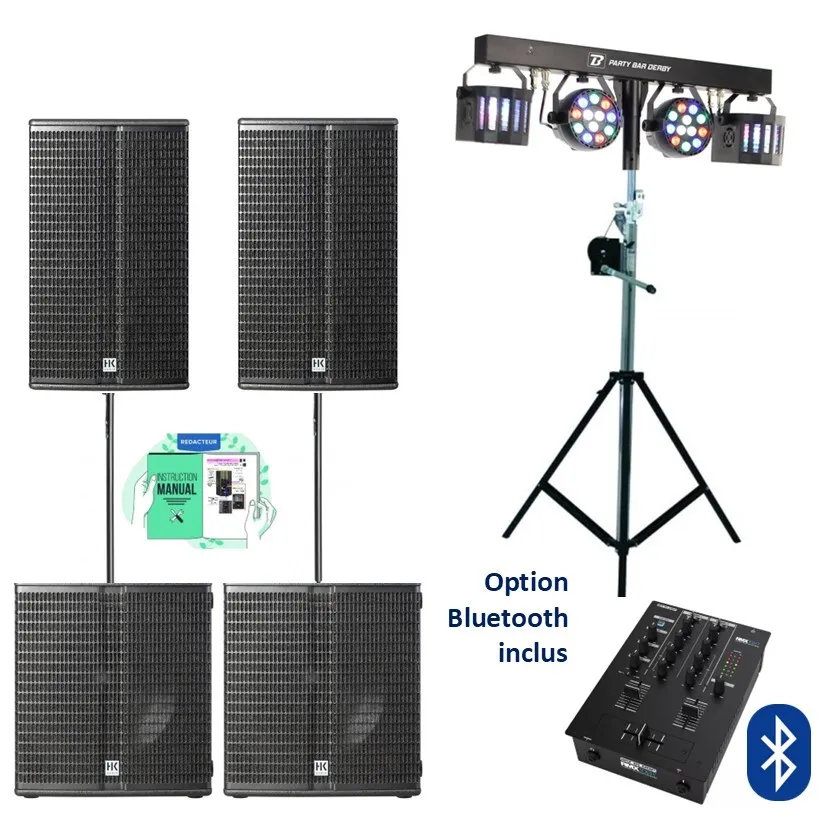Pack EXPRESS 150 à 200 personnes HP-12" + SUB-15" & Essentiel 1