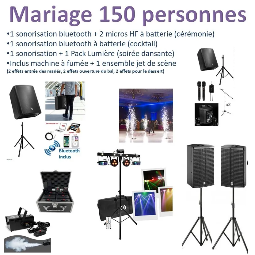 Pack Mariage 150 personnes