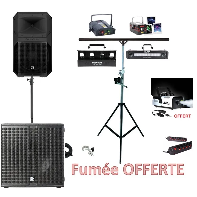  Pack Sérénité 50 à 100 personnes HP12" + SUB-15" & Sérénité 2