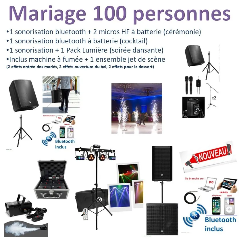 Pack mariage 100 personnes