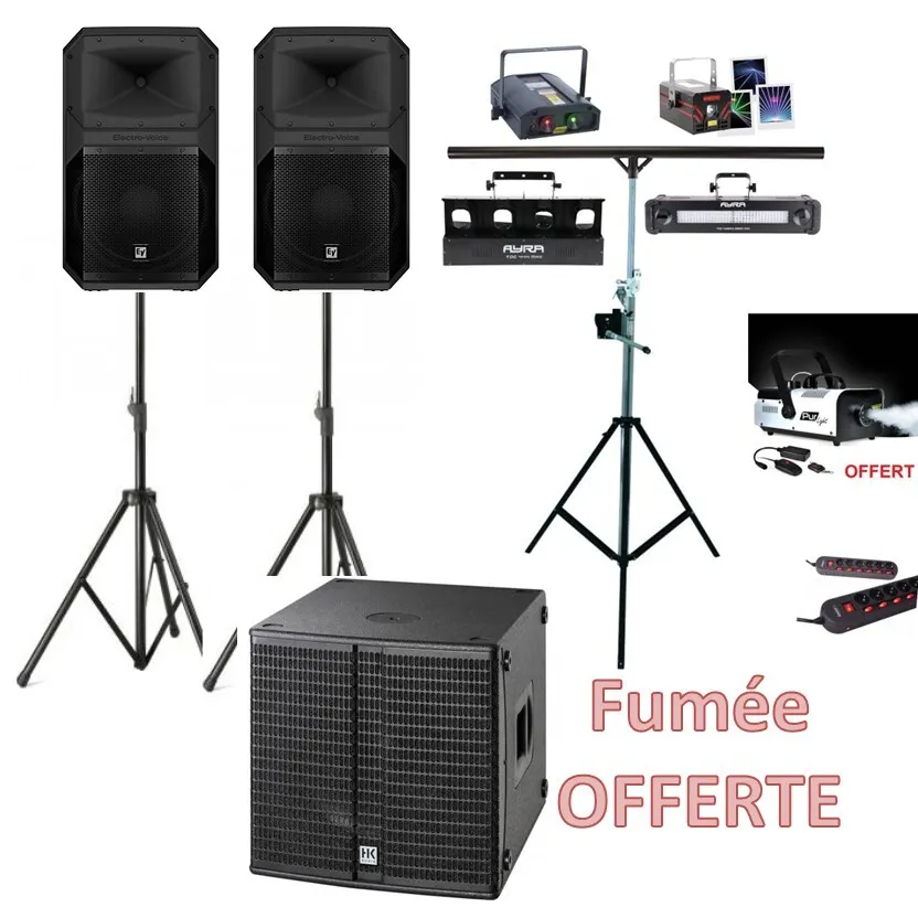  Pack Sérénité 100 à 150 personnes HP-12" + SUB-15" & Sérénité 2