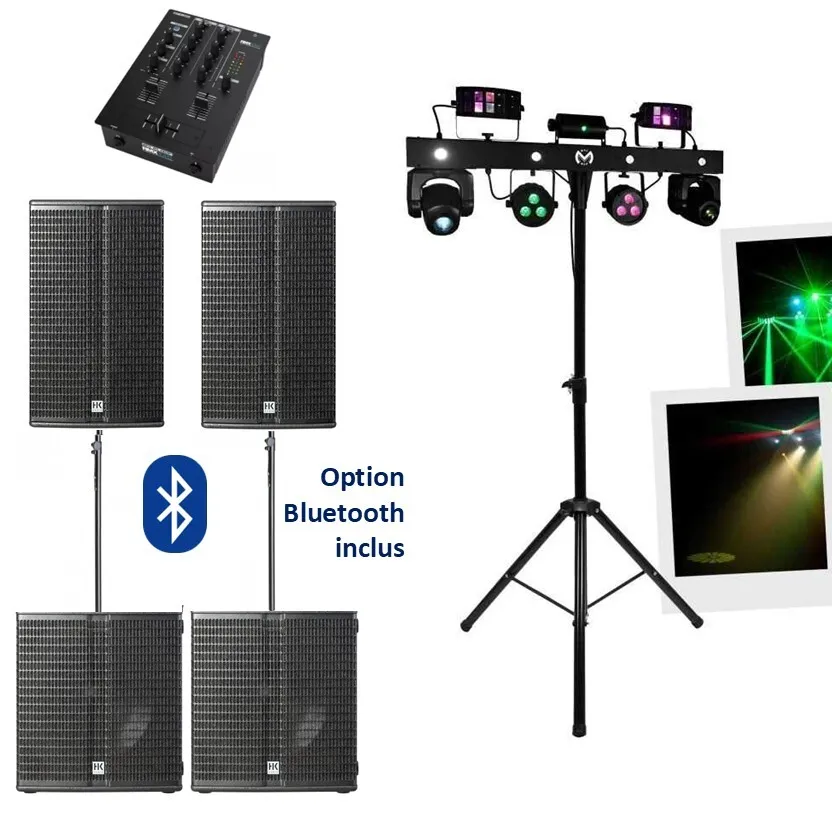 PACK Sérénité 150 à 200 personnes HP-12" + SUB-15" & Essentiel 3