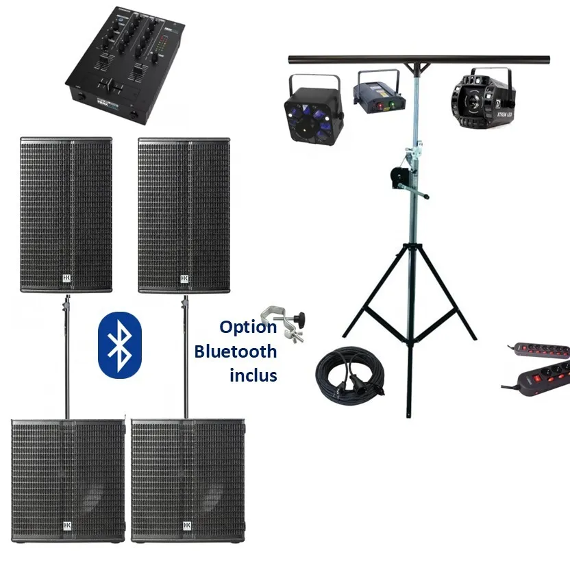 PACK Sérénité 150 à 200 personnes HP-12" + SUB-15" & PRO 2