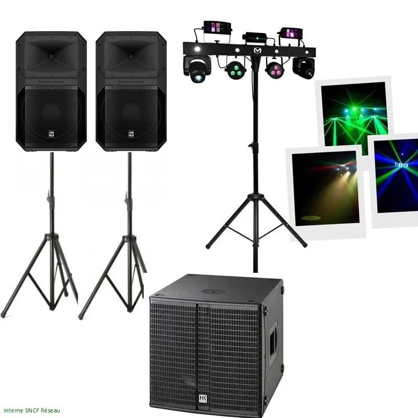 Pack EXPRESS 100 à 150 personnes HP-12" + SUB-15" + Essentiel 3