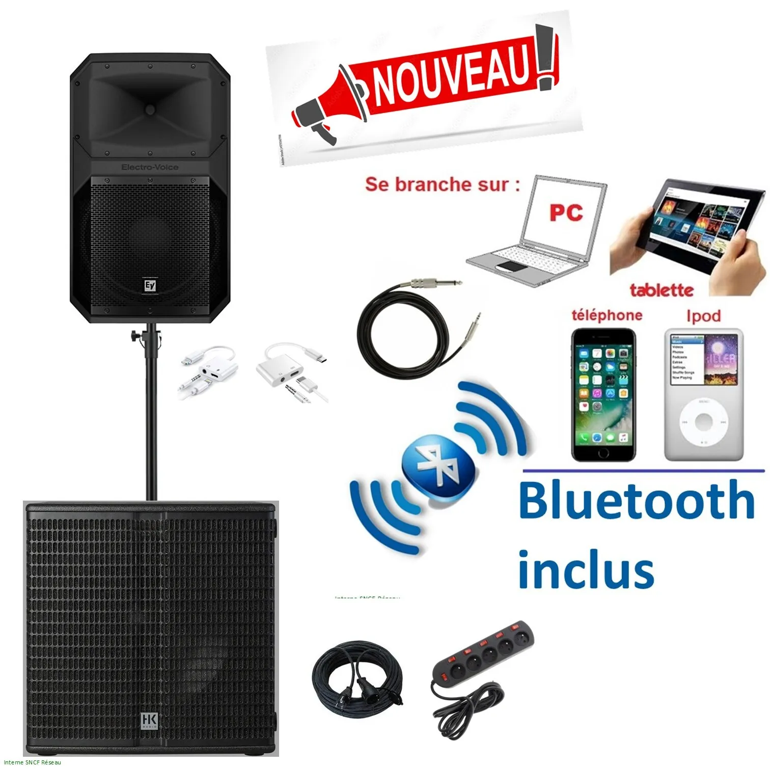 Pack Sérénité 50 à 100 personnes HP-12" + SUB-15"