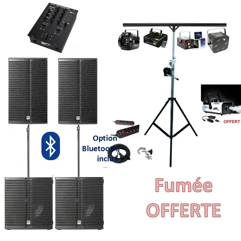 PACK Sérénité 150 à 200 personnes HP-12" + SUB-15" & Sérénité 1